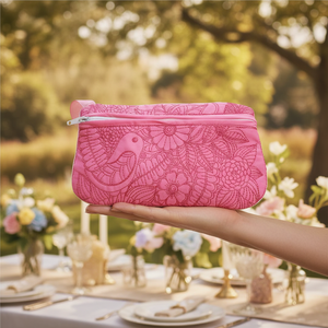 Floral Fold-over Clutch Purse and Wrist Clutch