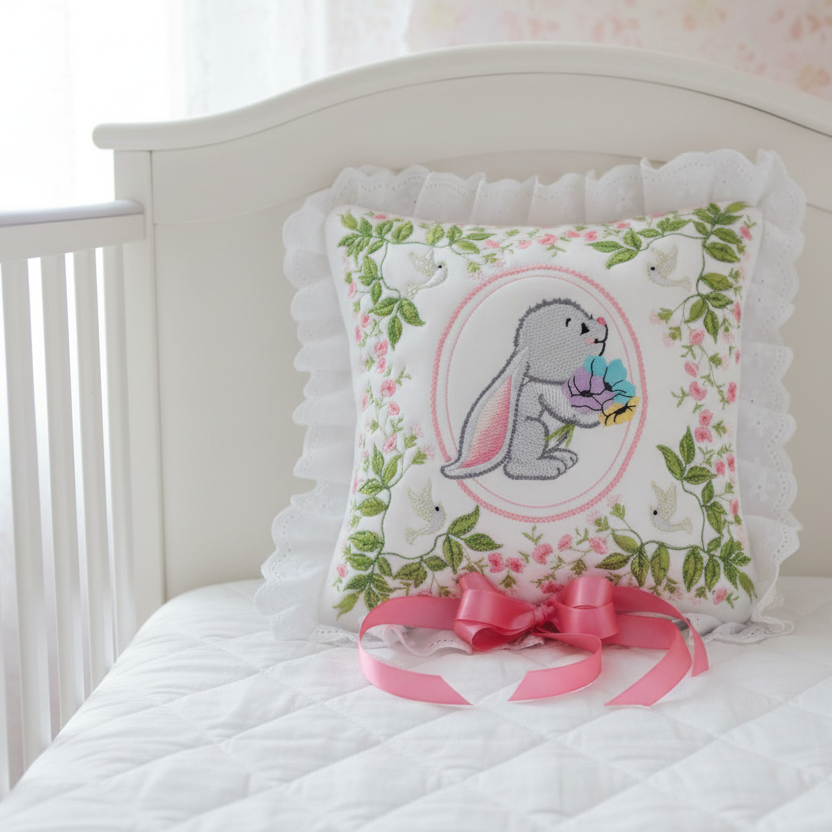Sweet Little Bunny Big Ears Pillow Quilt Bundle