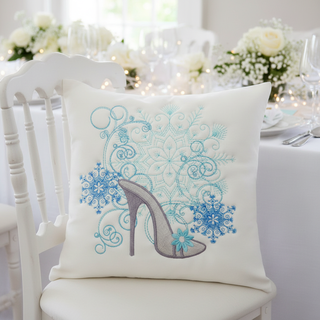 Flowery and Frosty Shoes