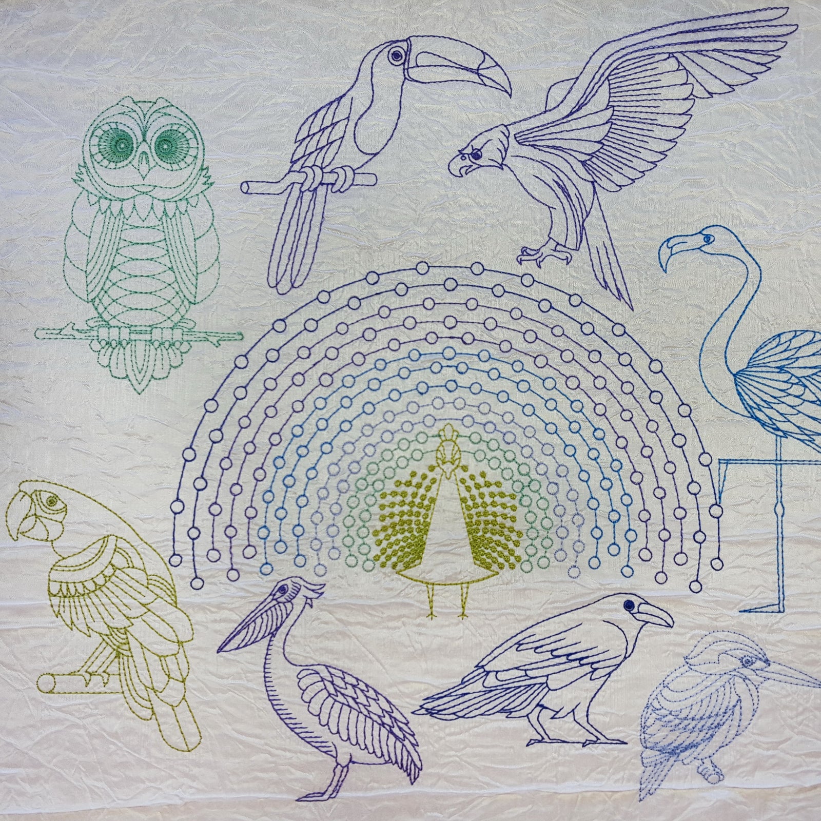 Birds of a Feather Fold and Go Reusable Shopping Bag