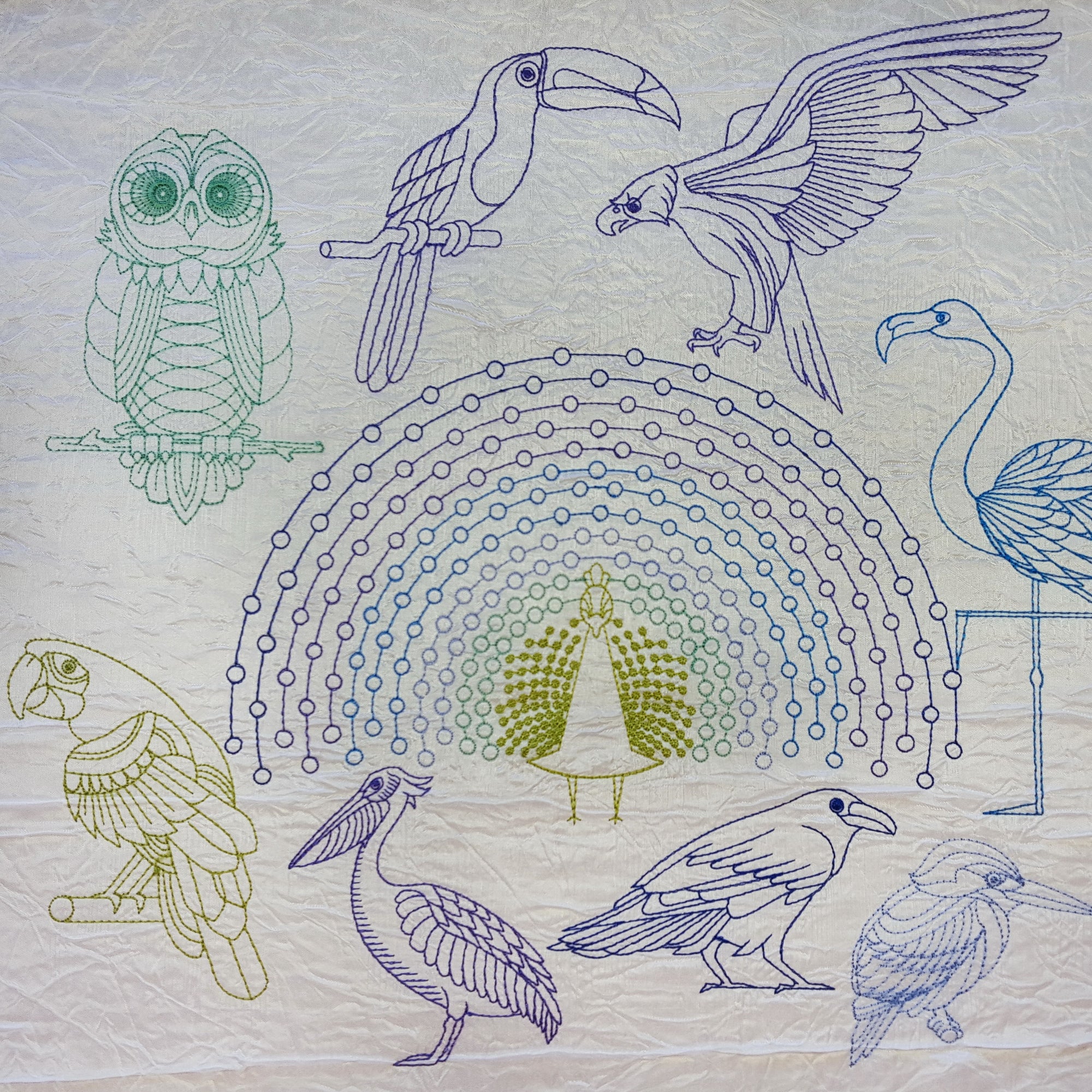 Birds of a Feather Fold and Go Reusable Shopping Bag