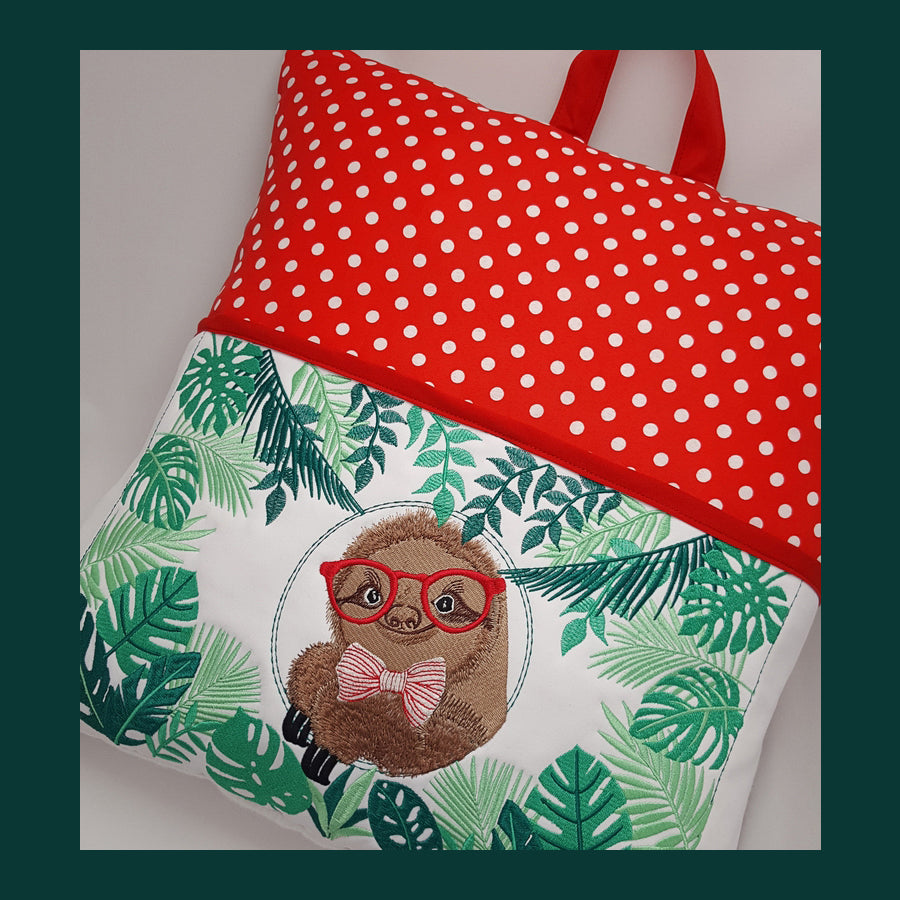 Sloth Professor Professor Sloth Reading Pillow - aStitch aHalf