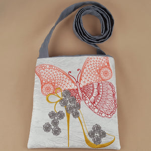 Flamboyance Butterfly and Shoe Square Cross Body Bag