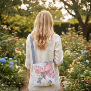 Flamboyance Butterfly and Shoe Square Cross Body Bag