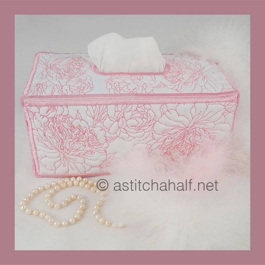 Peony Pleasures Tissue Box Cover