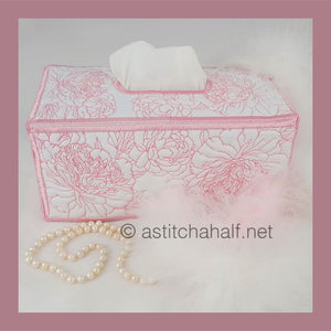 Peony Pleasures Tissue Box Cover