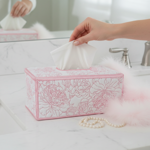 Peony Pleasures Tissue Box Cover