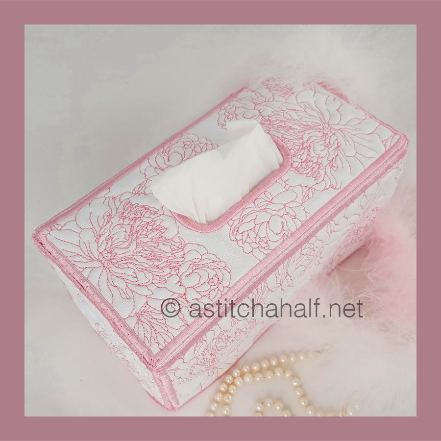 Peony Pleasures Tissue Box Cover