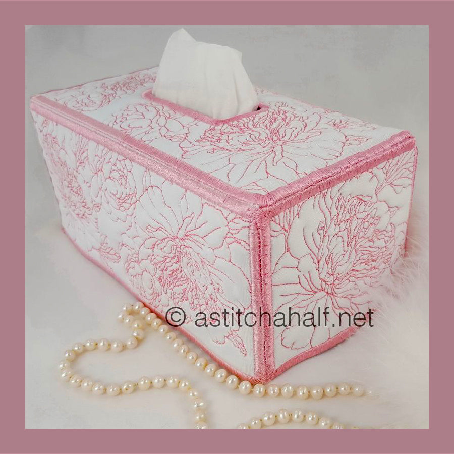 Peony Pleasures Tissue Box Cover