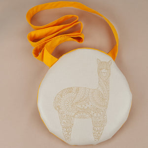 Mandala Llama Round Cross Body Bag