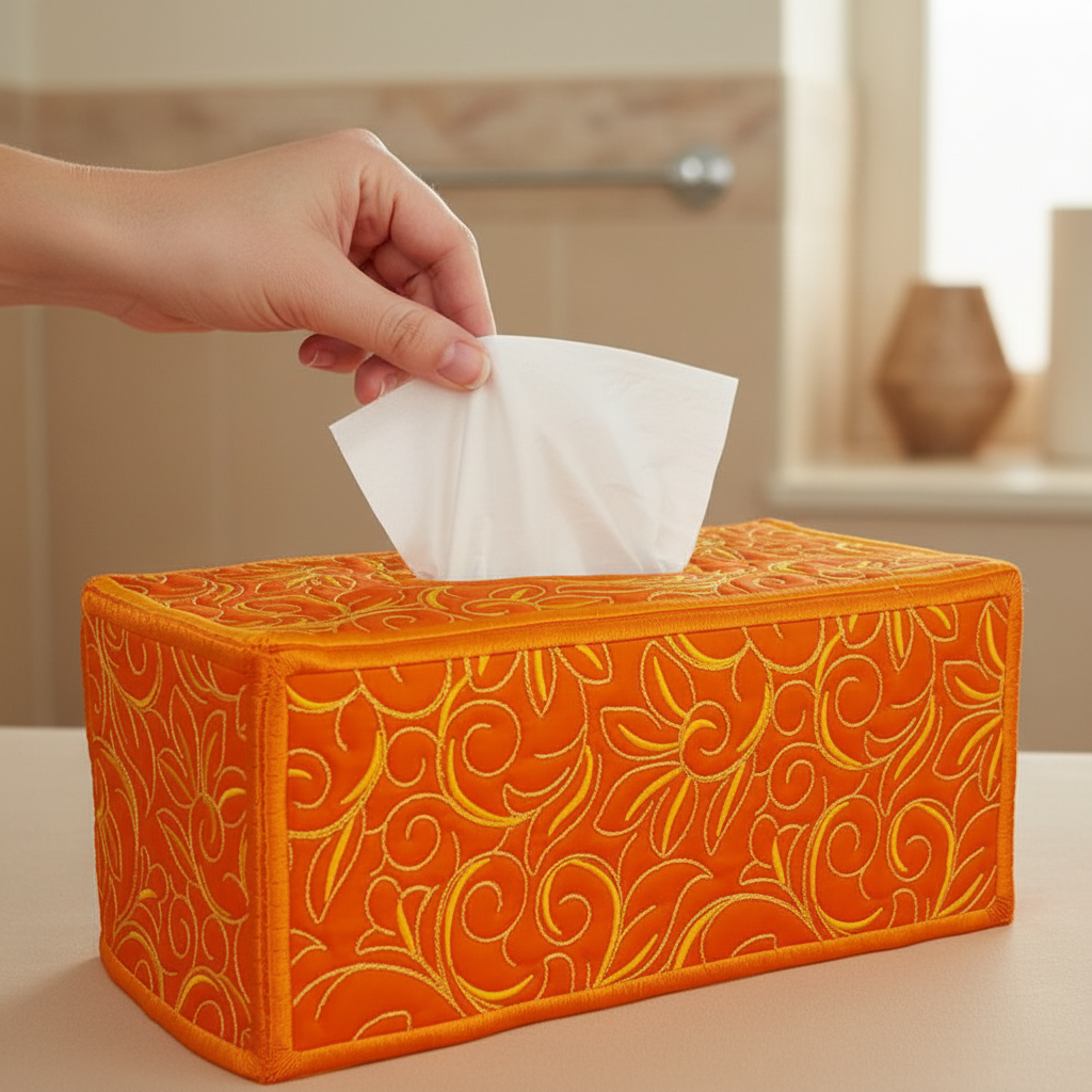 Essentials Floral Tissue Box Cover