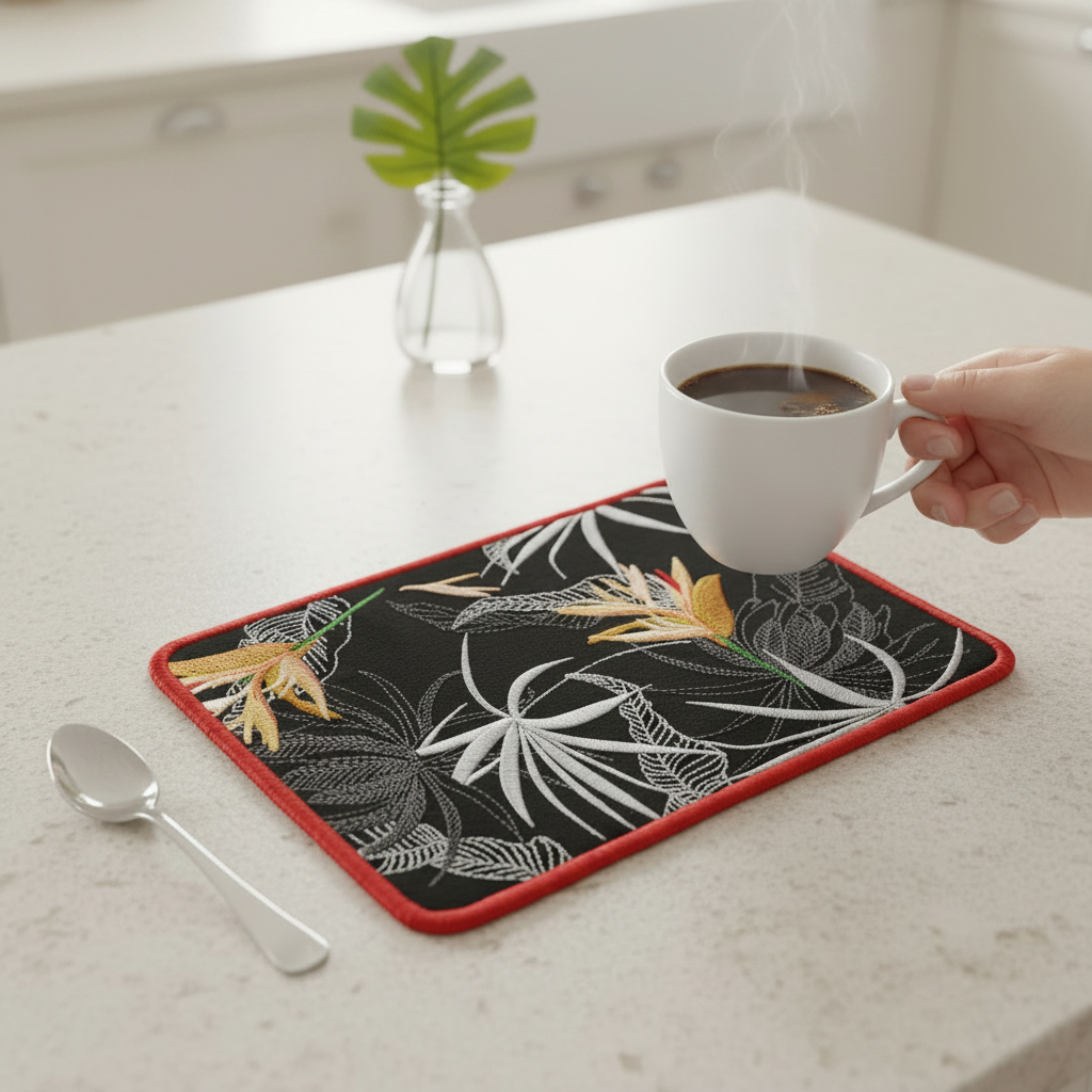Strelitzia Mug Rug and Coaster Bundle