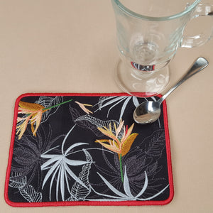 Strelitzia Mug Rug and Coaster Bundle