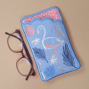 Flamingo Brush Strokes Eyeglass Case