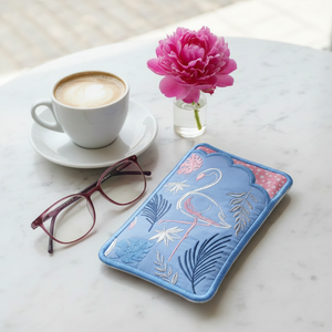 Flamingo Brush Strokes Eyeglass Case