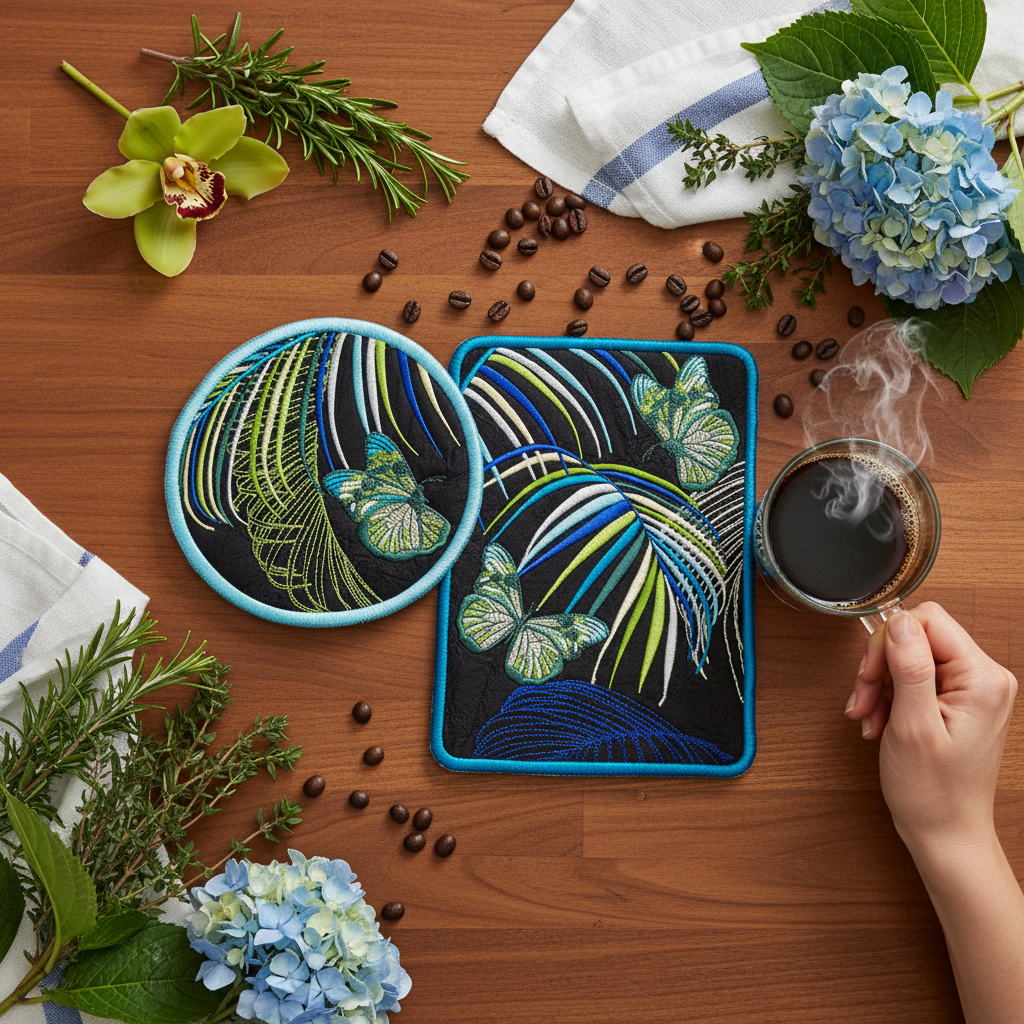 Neotropical Mug Rug and Coaster Bundle