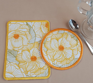 Sweet Sunshine Mug Rug and Coaster Bundle