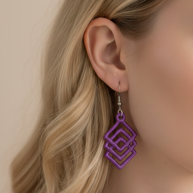 Gorgeous Geometric Freestanding Lace Earrings