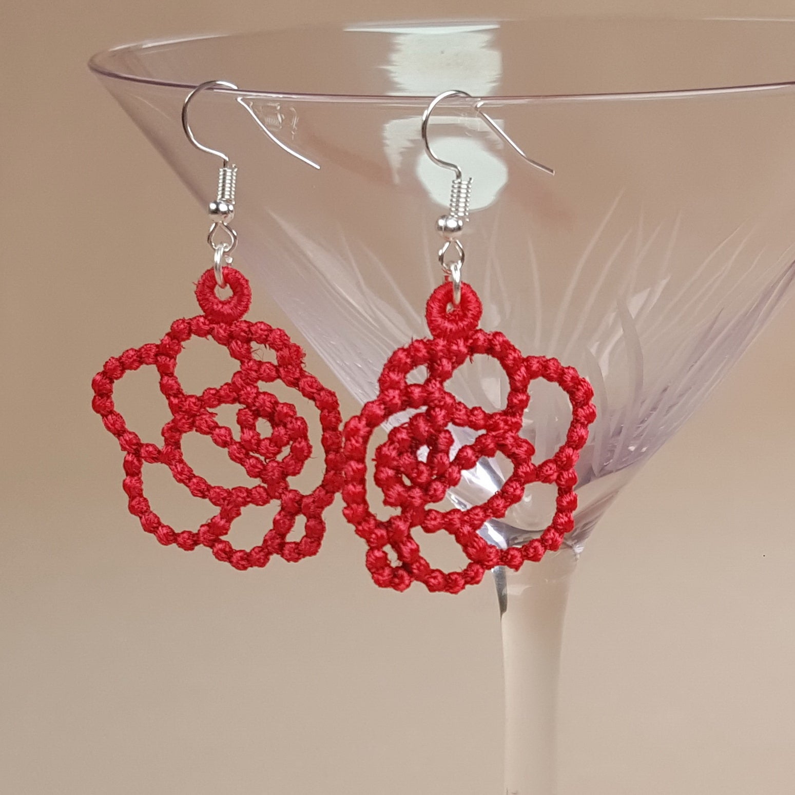 Dream of Roses Freestanding Lace Earrings