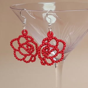 Dream of Roses Freestanding Lace Earrings