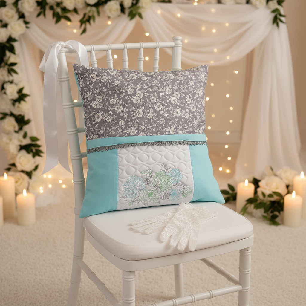 Gentle Blooming Hydrangea Reading Pillow and Eyeglass Case