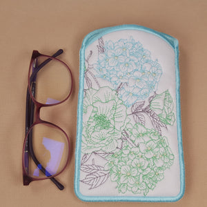 Gentle Blooming Hydrangea Reading Pillow and Eyeglass Case
