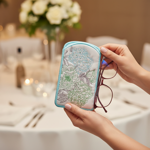 Gentle Blooming Hydrangea Reading Pillow and Eyeglass Case