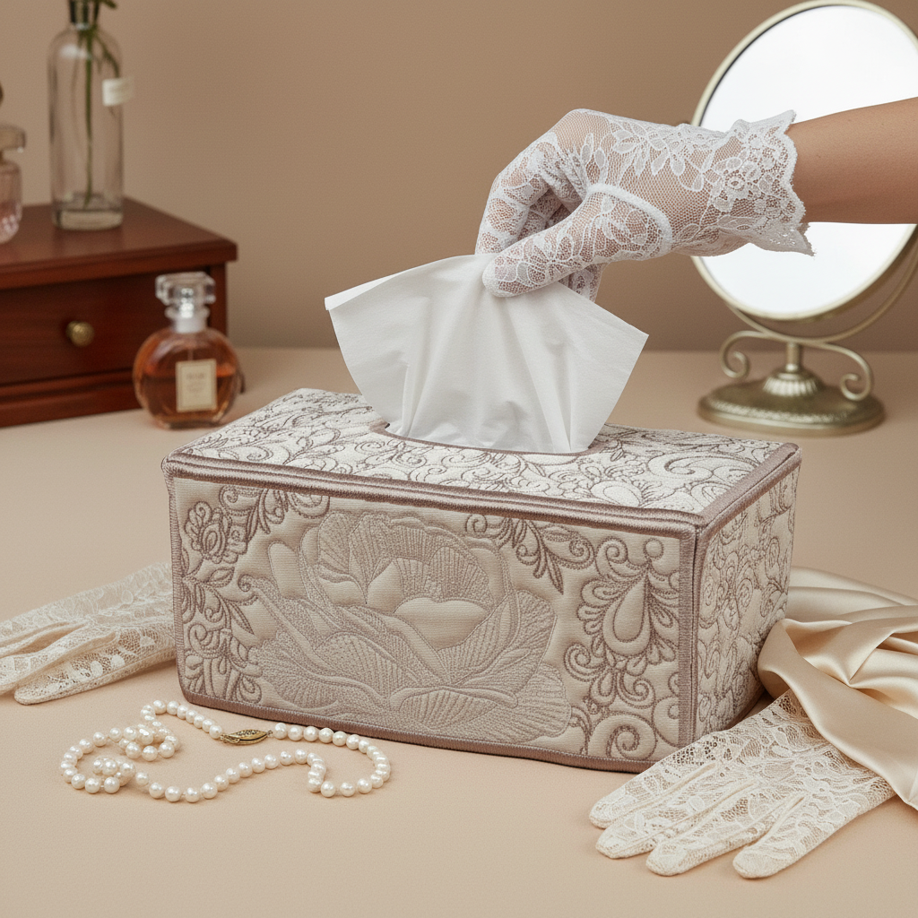 La Bella Rosa Tissue Box Cover