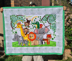 Jungle Babies Full Size Quilt and Game