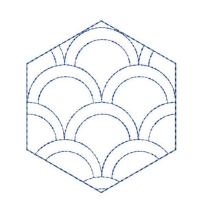 Hooray for Hexies Stitched Symmetry