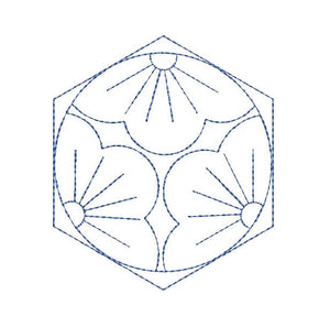 Hooray for Hexies Sashiko Bloom