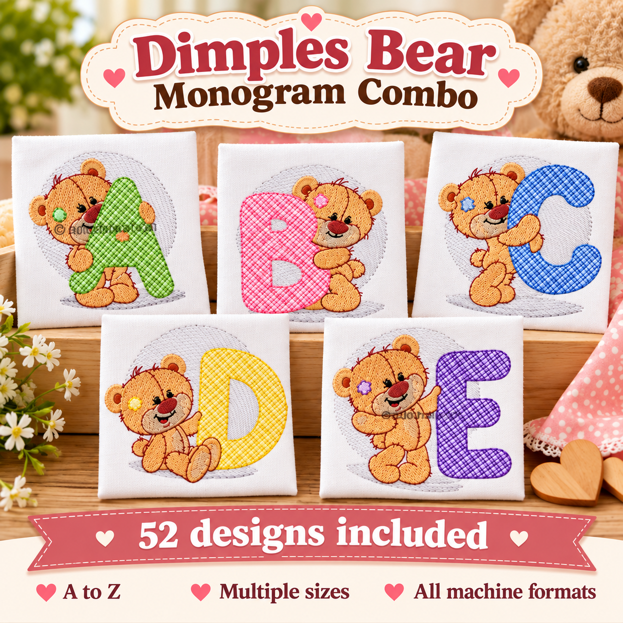 Dimples Bear Monogram Bundle