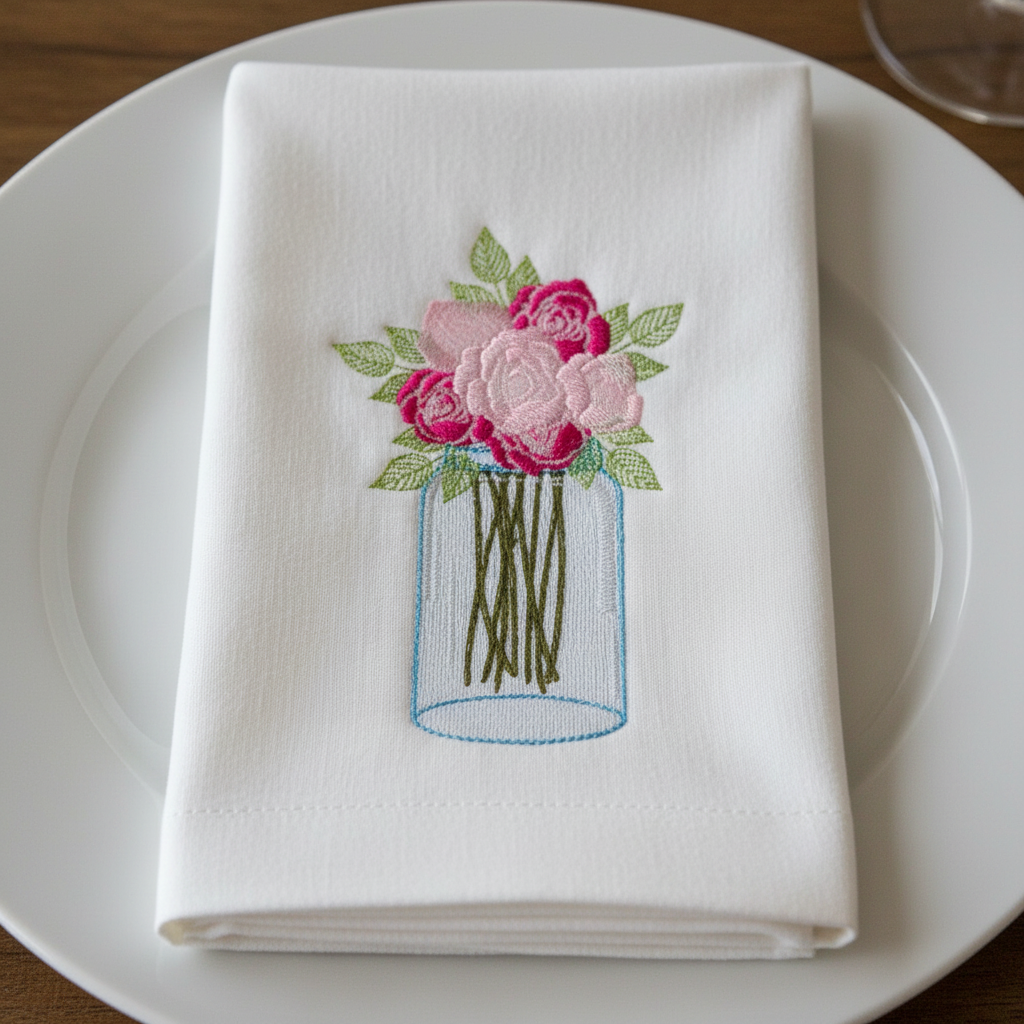 Roses in Glass Jar Bundle