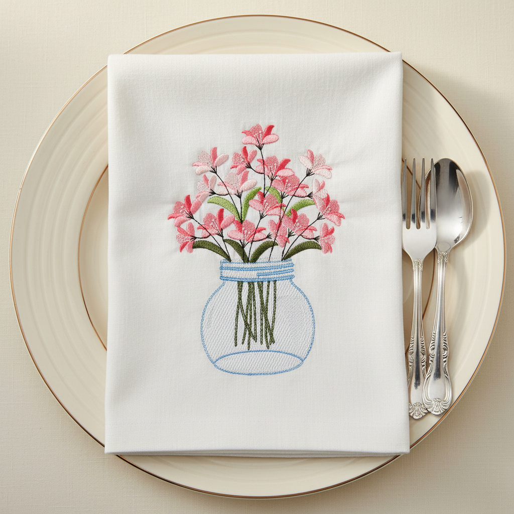 Garden Flowers in Glass Jar Bundle