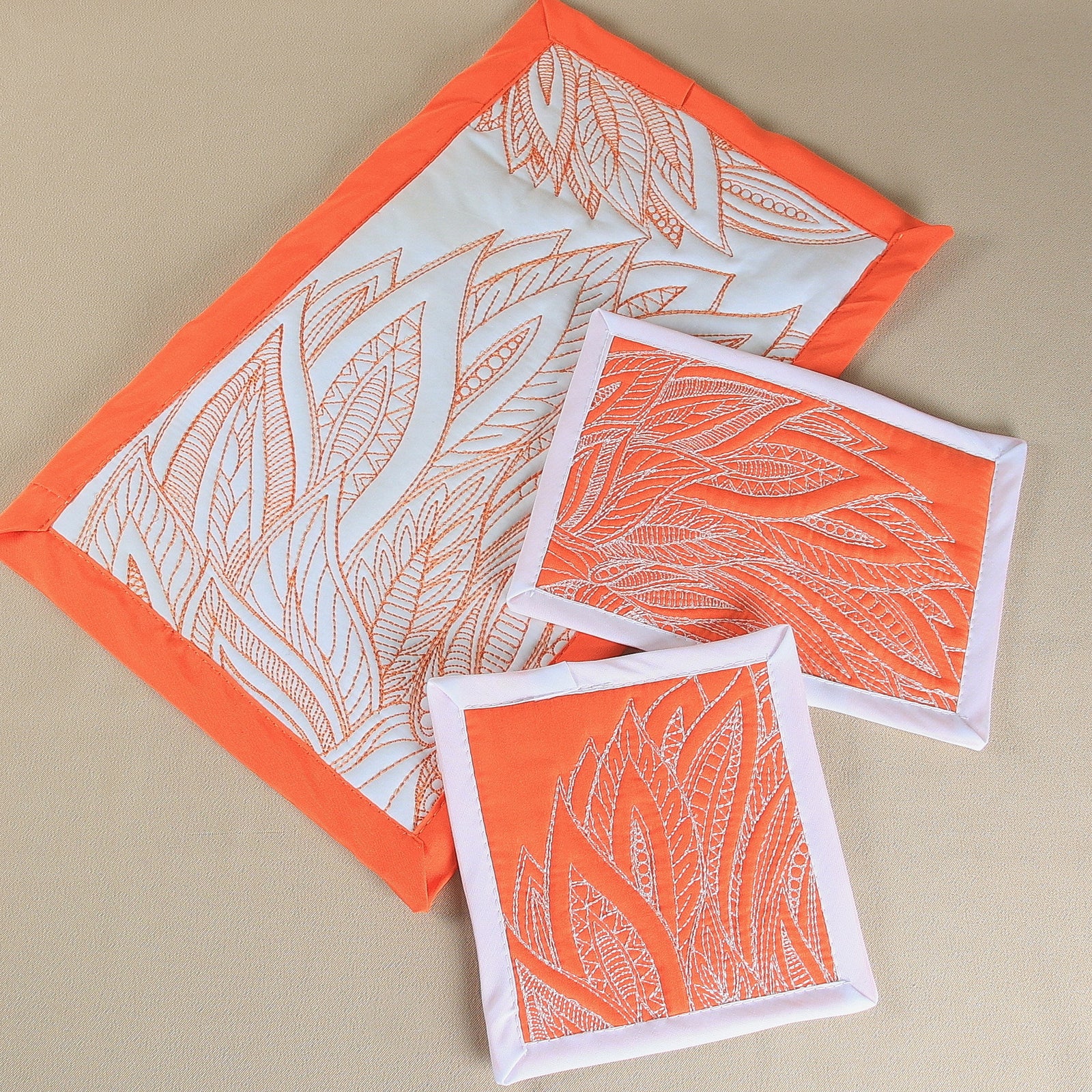 Fathom Feathers Mugrug and Placemat Bundle