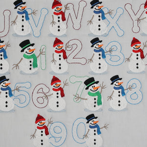 Snowflakes and Snowmen Monogram Combo