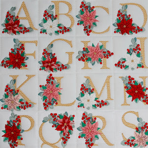 Poinsettia and Eucalyptus Monogram Combo
