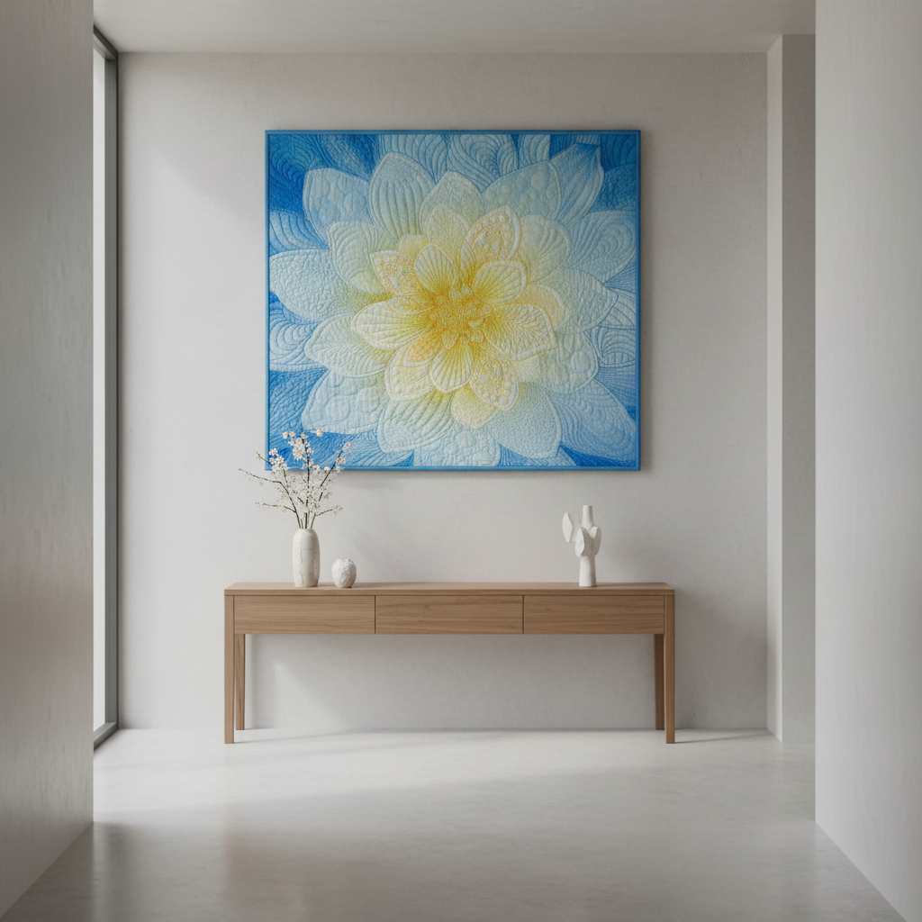 Dream Big Hoffman Panel French Blue 9 by 14 hoop size