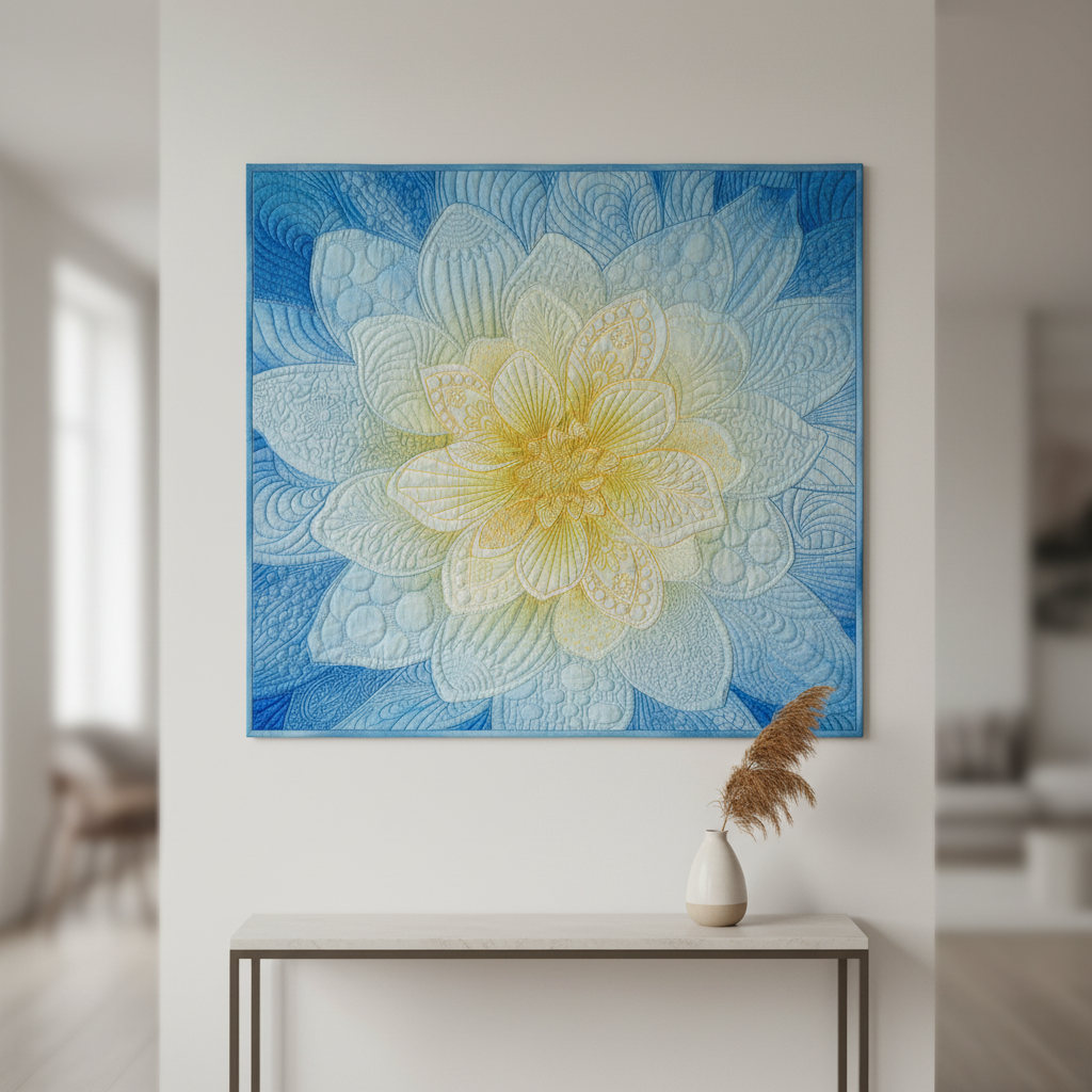 Dream Big Hoffman Panel French Blue 8 by 12 hoop size