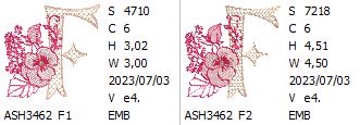 Flowerlove Monogram F