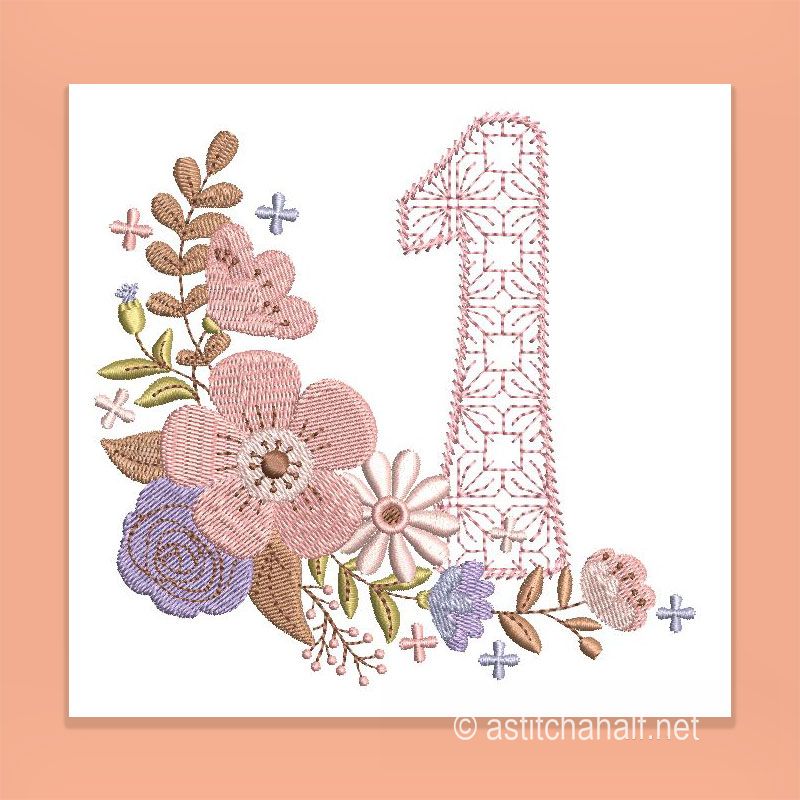 Autumn and Lace Monogram Letter 1