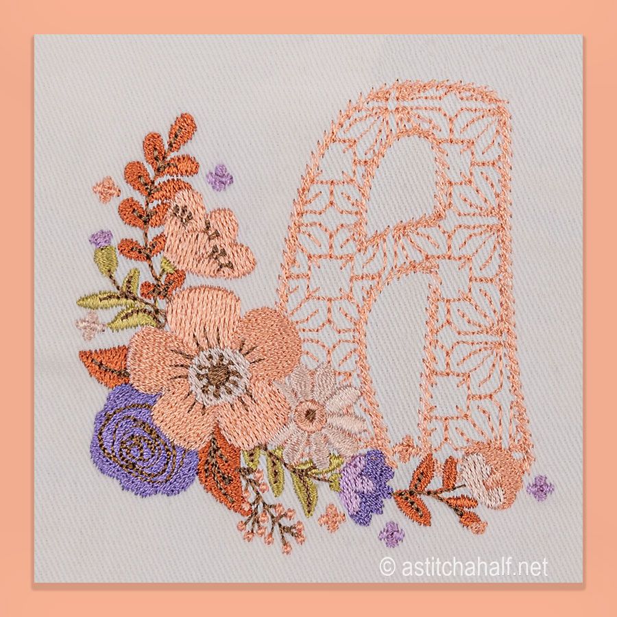 Autumn and Lace Monogram Monogram A