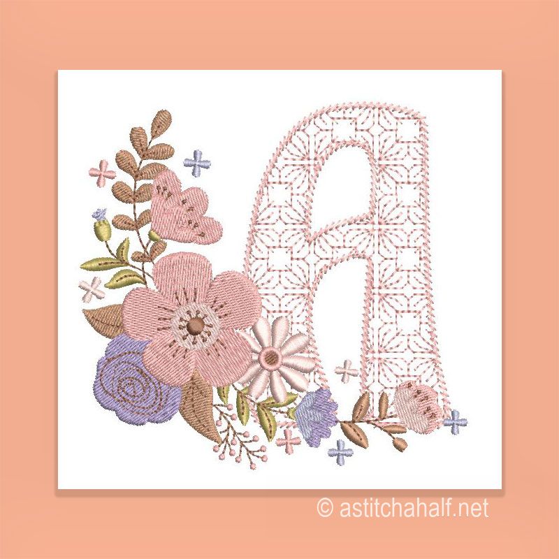 Autumn and Lace Monogram Monogram A