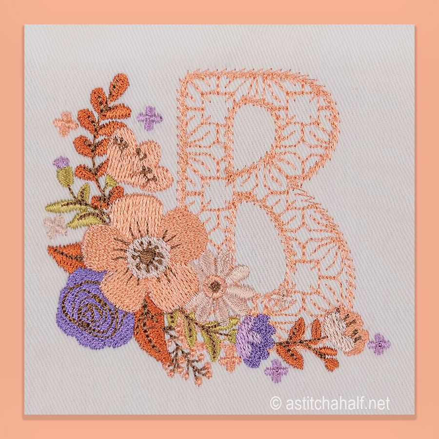 Autumn and Lace Monogram Monogram B