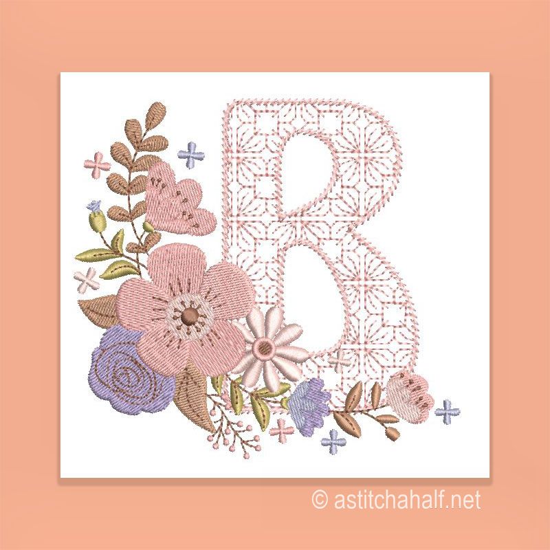 Autumn and Lace Monogram Monogram B