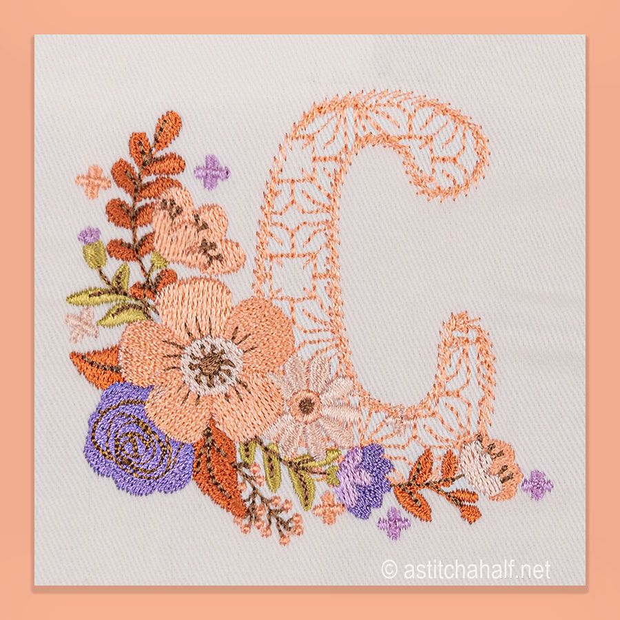 Autumn and Lace Monogram Monogram C