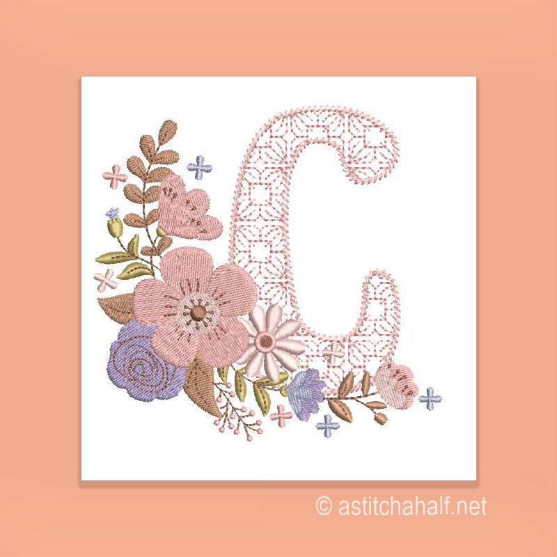 Autumn and Lace Monogram Monogram C
