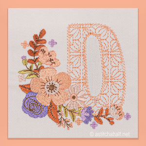 Autumn and Lace Monogram Monogram D