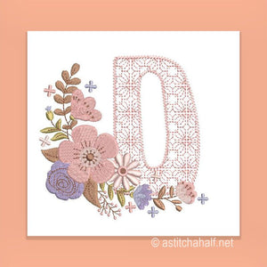 Autumn and Lace Monogram Monogram D