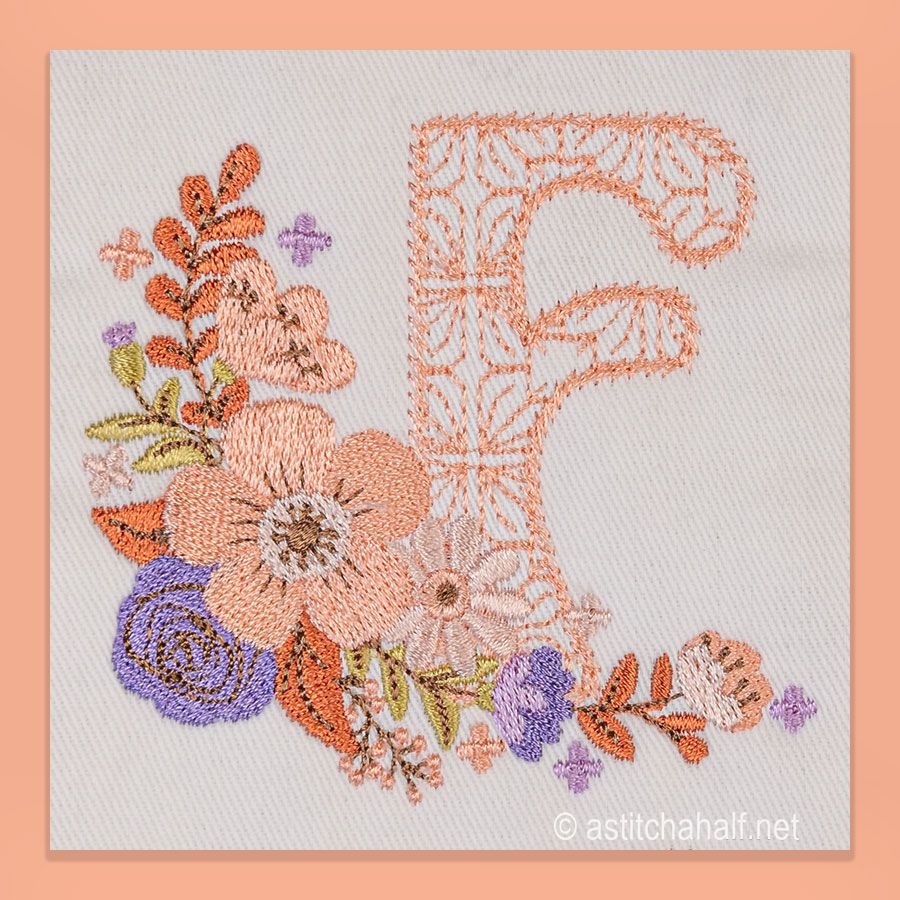 Autumn and Lace Monogram Monogram F